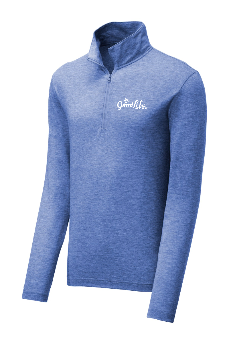 Sport-Tek PosiCharge Tri-Blend Wicking 1/4-Zip Pullover - ST407- EMB