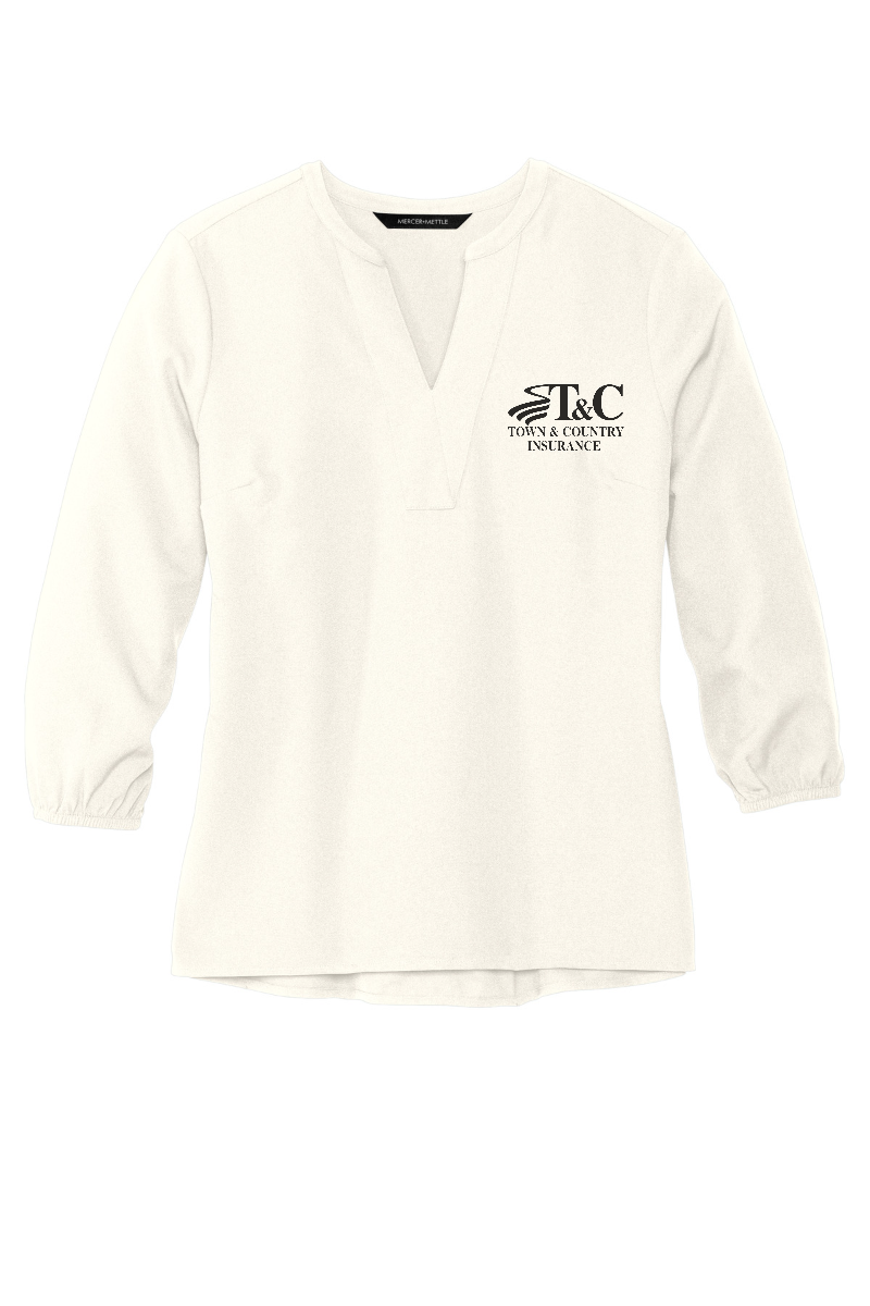 Mercer+Mettle® Women's Stretch Crepe 3/4-Sleeve Blouse - MM2011 - T&C