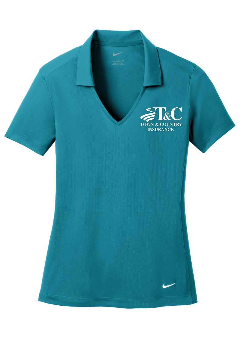 Extended Sizes - Nike Golf Ladies Dri-FIT Vertical Mesh Polo - 637165 - T&C