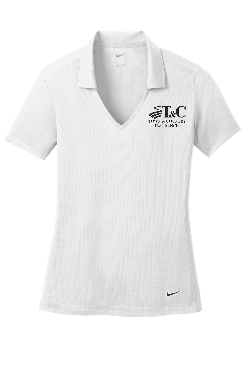 Extended Sizes - Nike Golf Ladies Dri-FIT Vertical Mesh Polo - 637165 - T&C