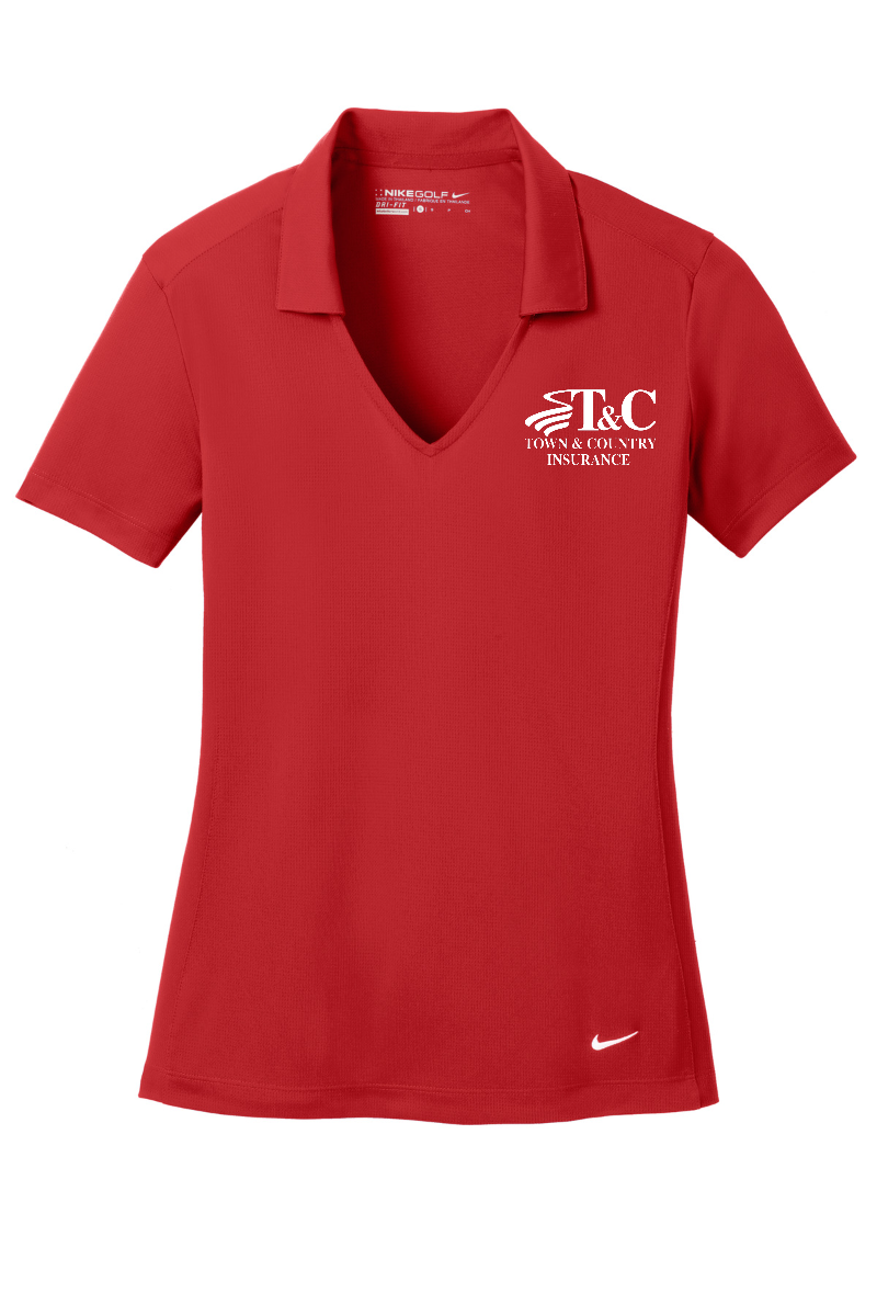 Extended Sizes - Nike Golf Ladies Dri-FIT Vertical Mesh Polo - 637165 - T&C