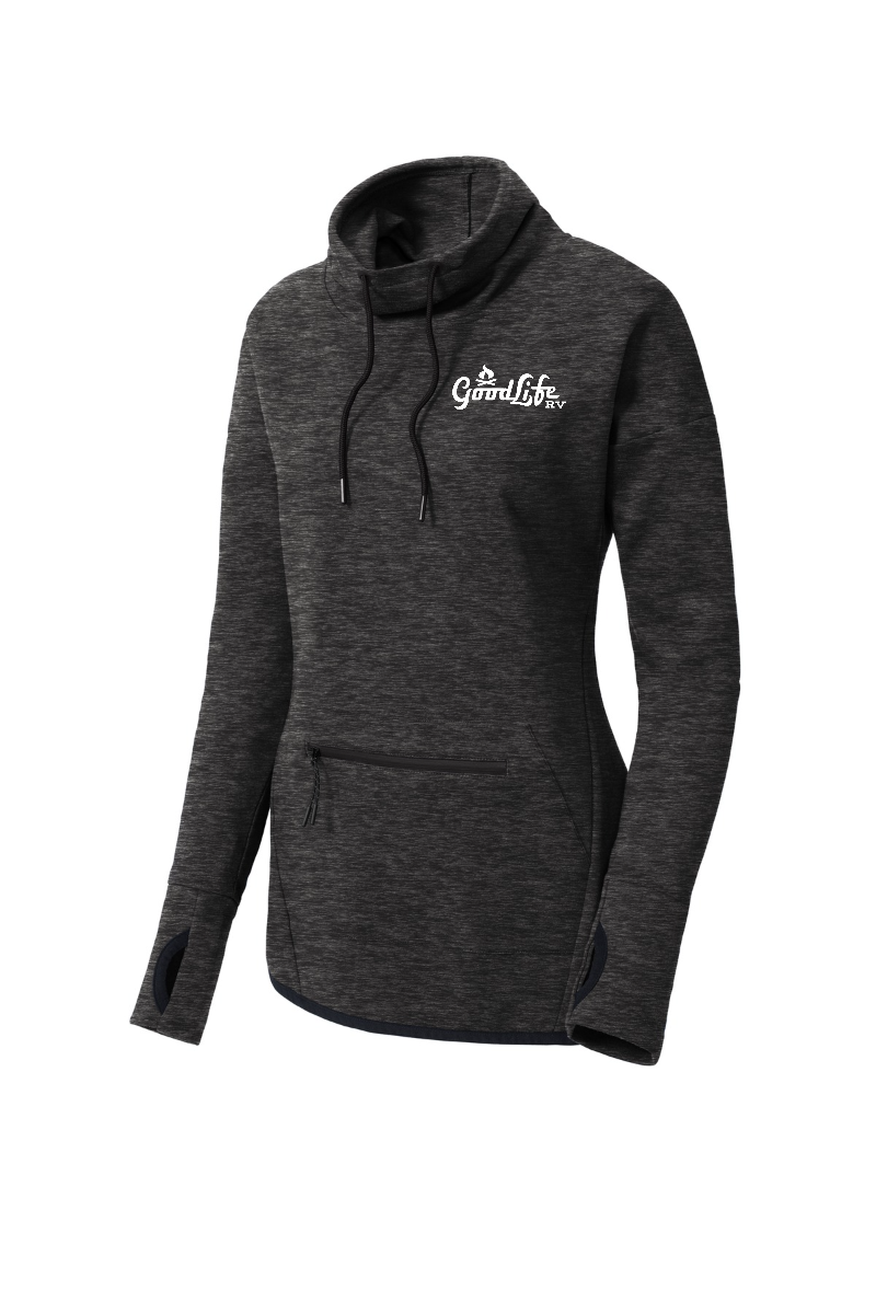 Sport-Tek Women's Triumph Cowl Neck Pullover - LST280 - EMB