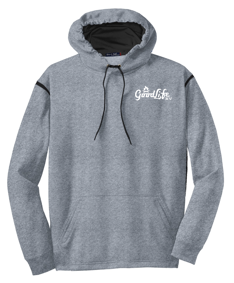 Sport-Tek® Tech Fleece Colorblock Hooded Sweatshirt - F246 - EMB
