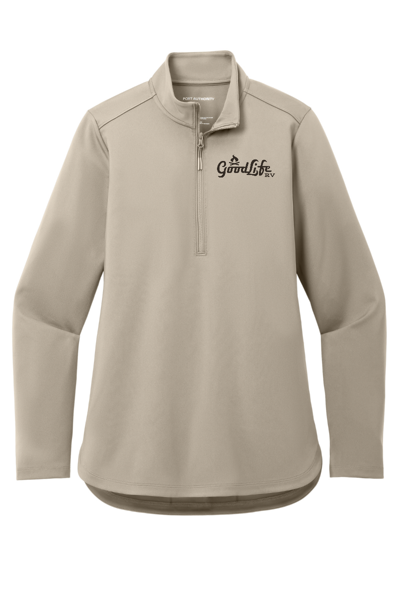 Port Authority Women's C-FREE Double Knit 1/4-Zip - LK880 - EMB