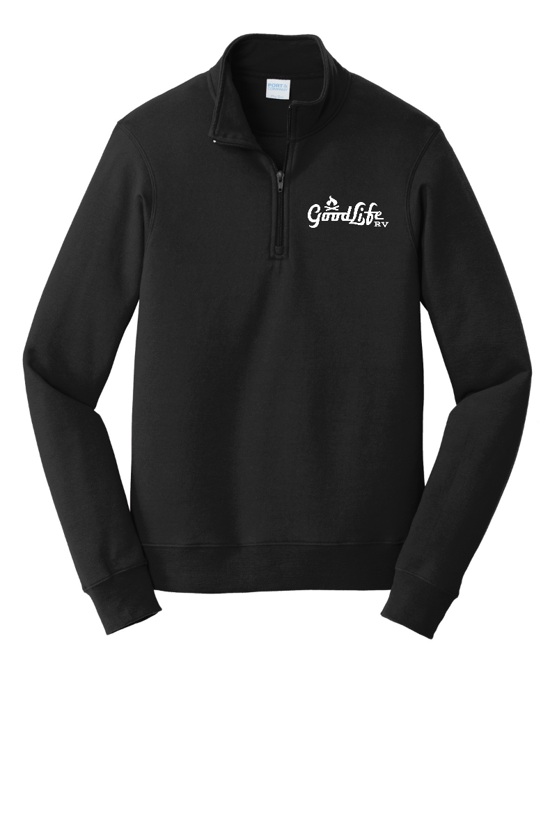 Port & Company® Fan Favorite™ Fleece 1/4-Zip Pullover Sweatshirt - PC850Q - EMB