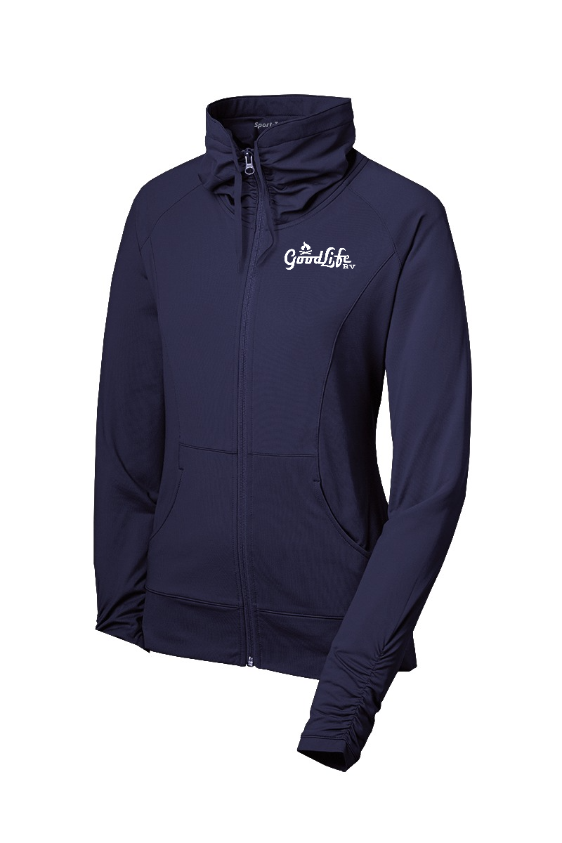 Sport-Tek® Women's Sport-Wick® Stretch Full-Zip Jacket - LST852 - EMB