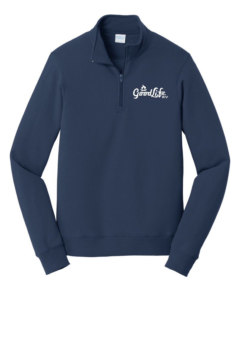 Port & Company® Fan Favorite™ Fleece 1/4-Zip Pullover Sweatshirt - PC850Q - EMB