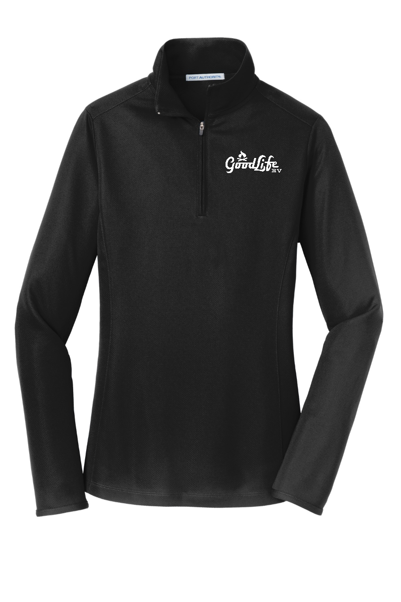 Port Authority Women's Pinpoint Mesh 1/2-Zip - L806 - EMB