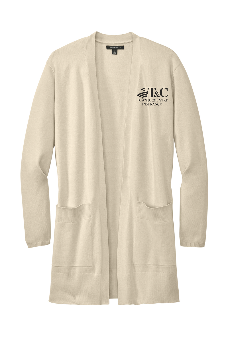 Extended Sizes - Mercer+Mettle Women's Open Front Cardigan Sweater - MM3023 - T&C