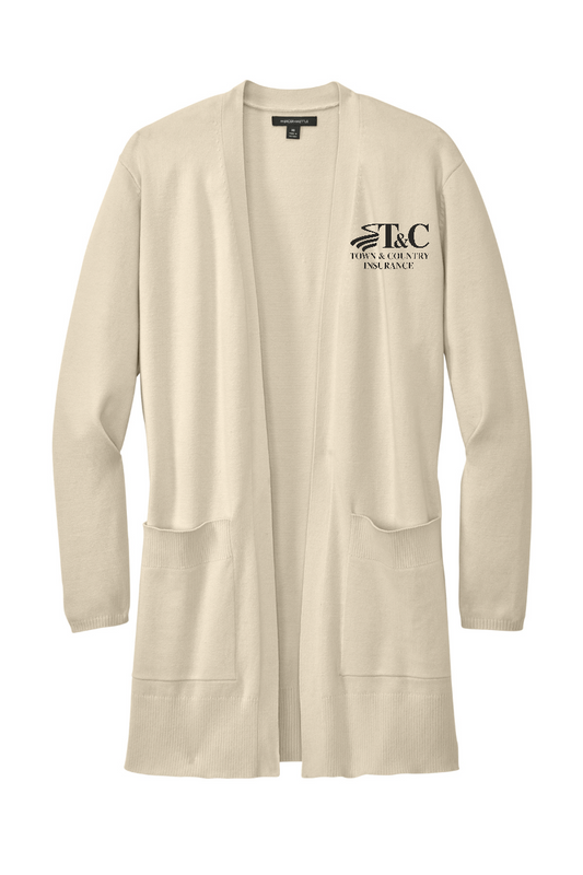 Extended Sizes - Mercer+Mettle Women's Open Front Cardigan Sweater - MM3023 - T&C