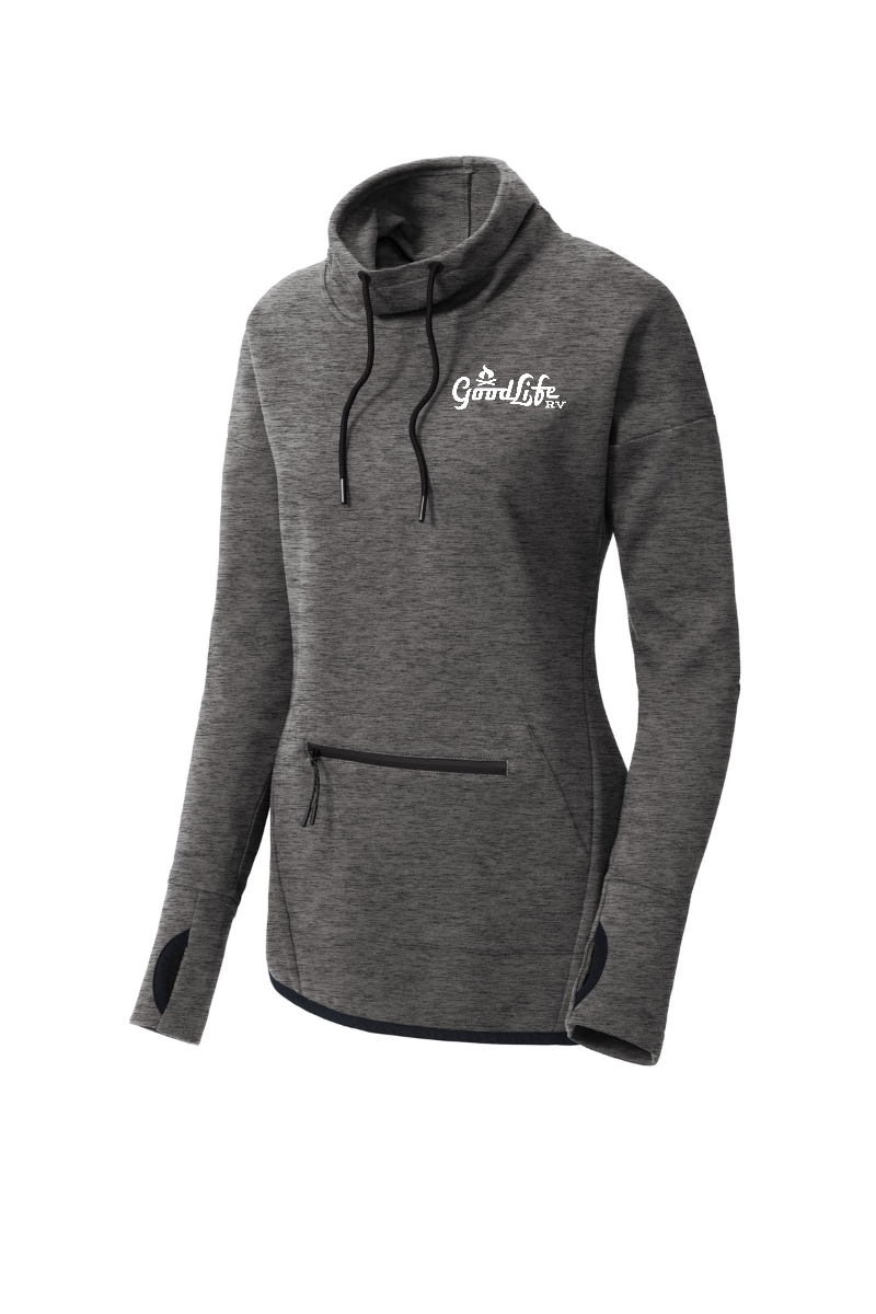 Sport-Tek Women's Triumph Cowl Neck Pullover - LST280 - EMB
