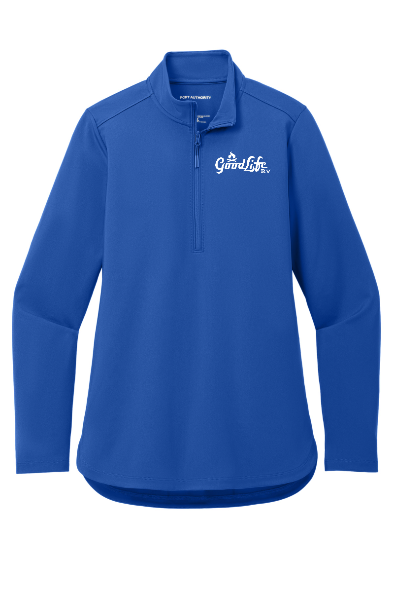 Port Authority Women's C-FREE Double Knit 1/4-Zip - LK880 - EMB