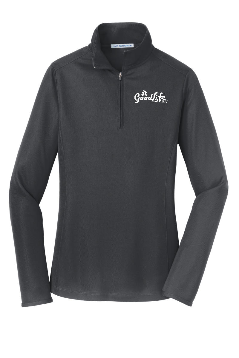 Port Authority Women's Pinpoint Mesh 1/2-Zip - L806 - EMB
