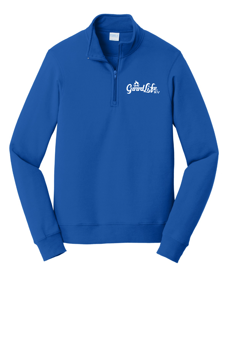 Port & Company® Fan Favorite™ Fleece 1/4-Zip Pullover Sweatshirt - PC850Q - EMB
