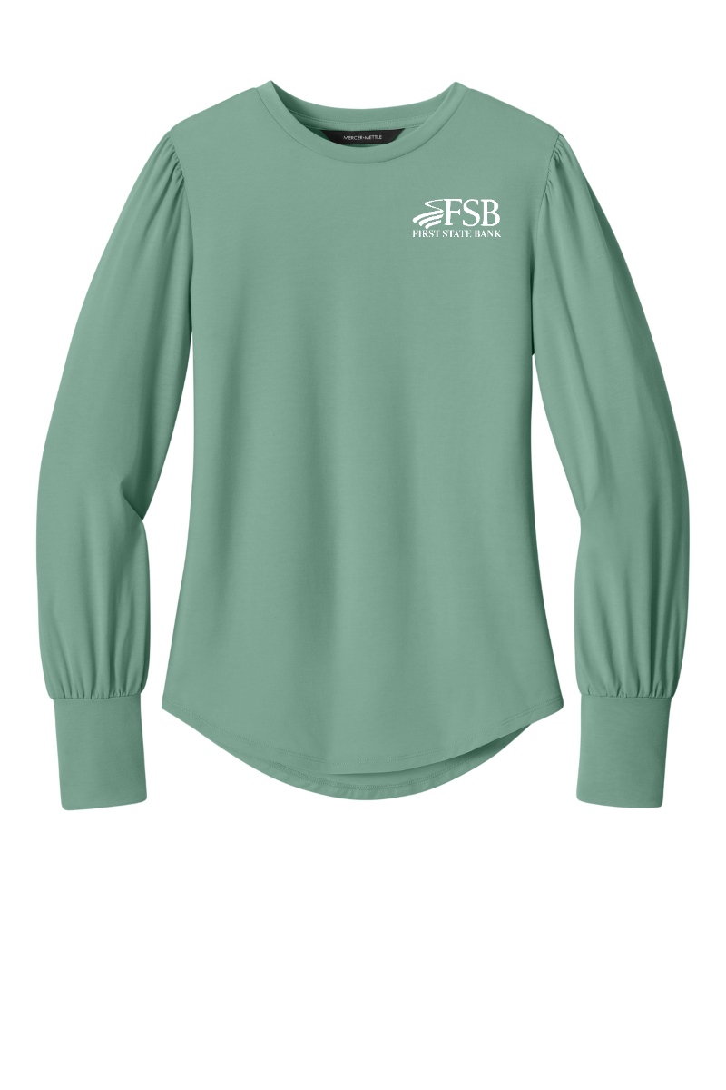 Mercer+Mettle® Women’s Stretch Jersey Long Sleeve Blouson Top - MM1019 - FSB