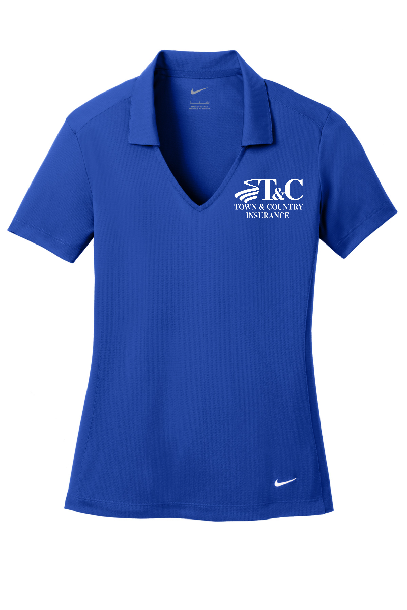 Extended Sizes - Nike Golf Ladies Dri-FIT Vertical Mesh Polo - 637165 - T&C