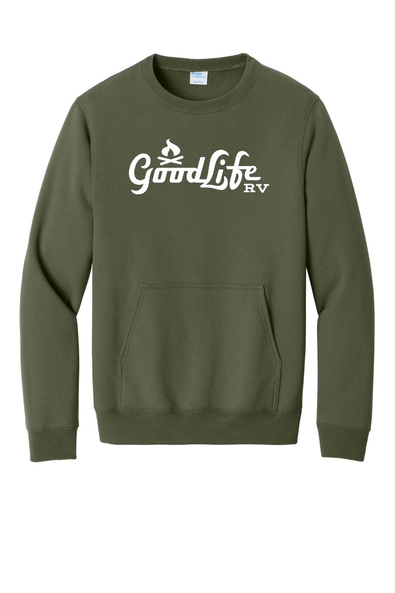 Port & Company® Core Fleece Crewneck Pocket Sweatshirt - PC78PKT - DTF