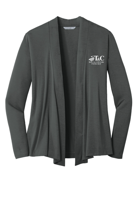 Extended Sizes - Port Authority Ladies Concept Knit Cardigan - L5430 - T&C