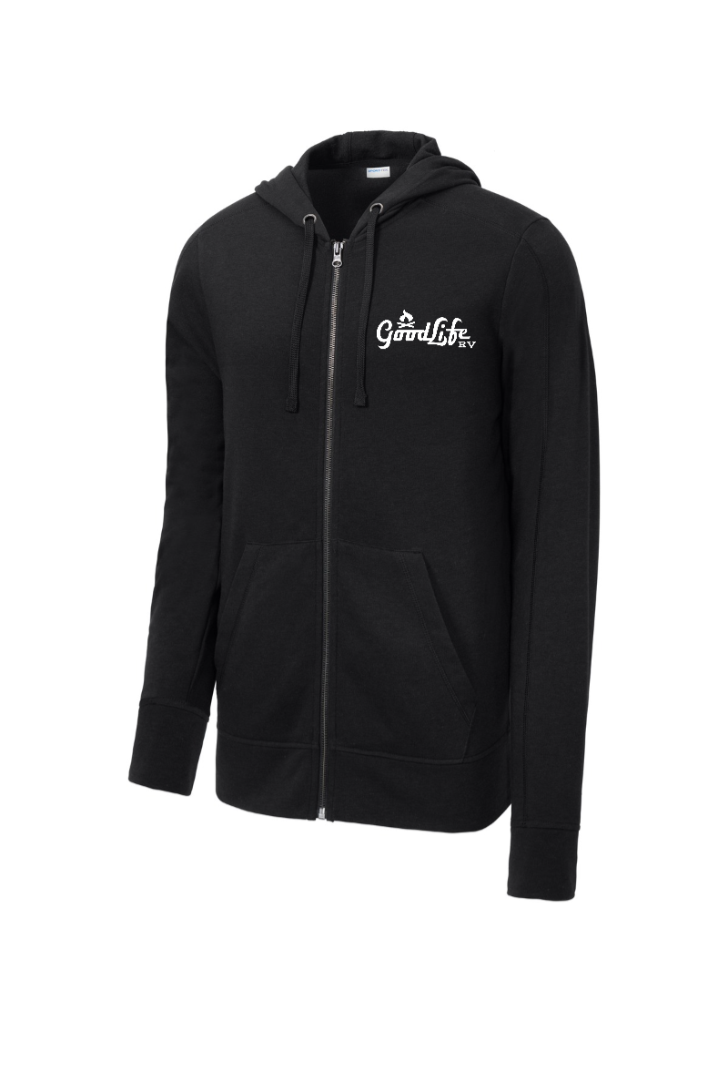 Sport-Tek PosiCharge Tri-Blend Wicking Fleece Full-Zip Hooded Jacket - ST293 - EMB