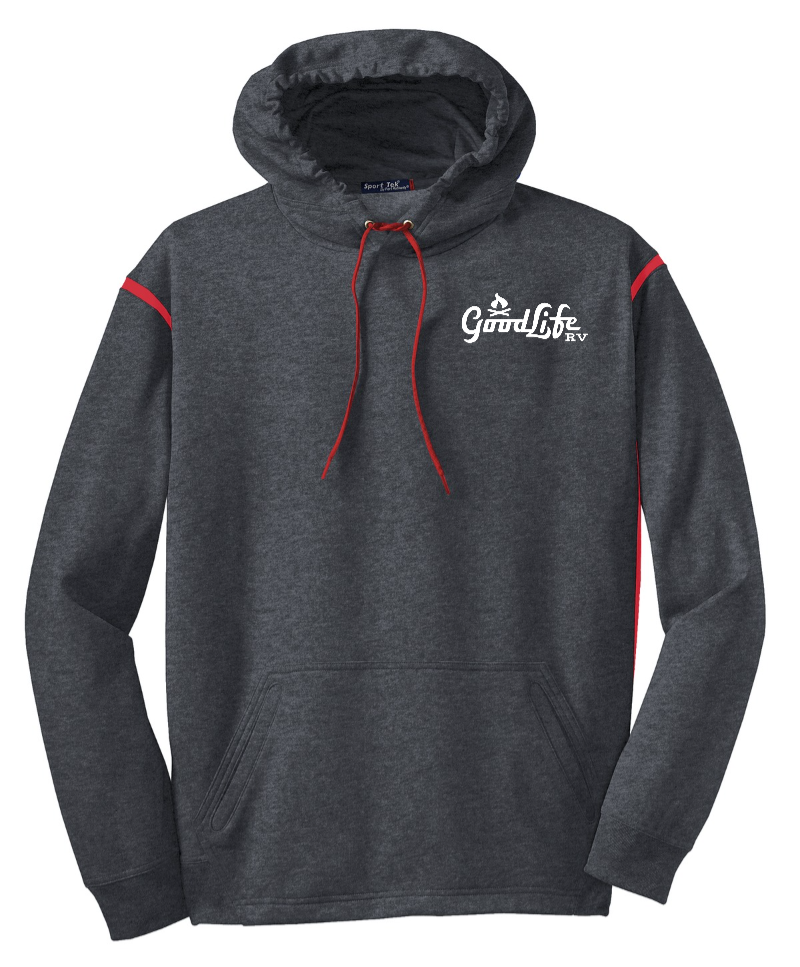 Sport-Tek® Tech Fleece Colorblock Hooded Sweatshirt - F246 - EMB
