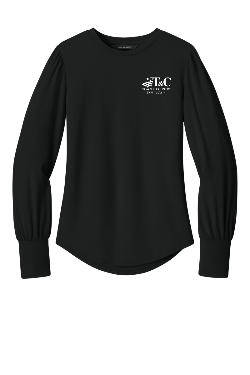 Mercer+Mettle® Women’s Stretch Jersey Long Sleeve Blouson Top - MM1019 - T&C