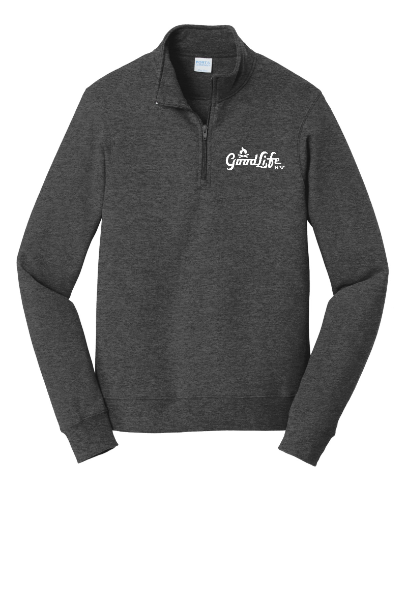 Port & Company® Fan Favorite™ Fleece 1/4-Zip Pullover Sweatshirt - PC850Q - EMB