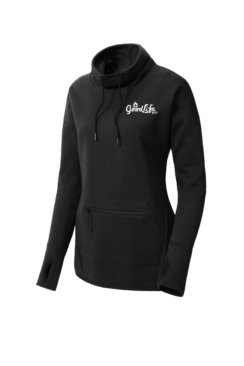 Sport-Tek Women's Triumph Cowl Neck Pullover - LST280 - EMB