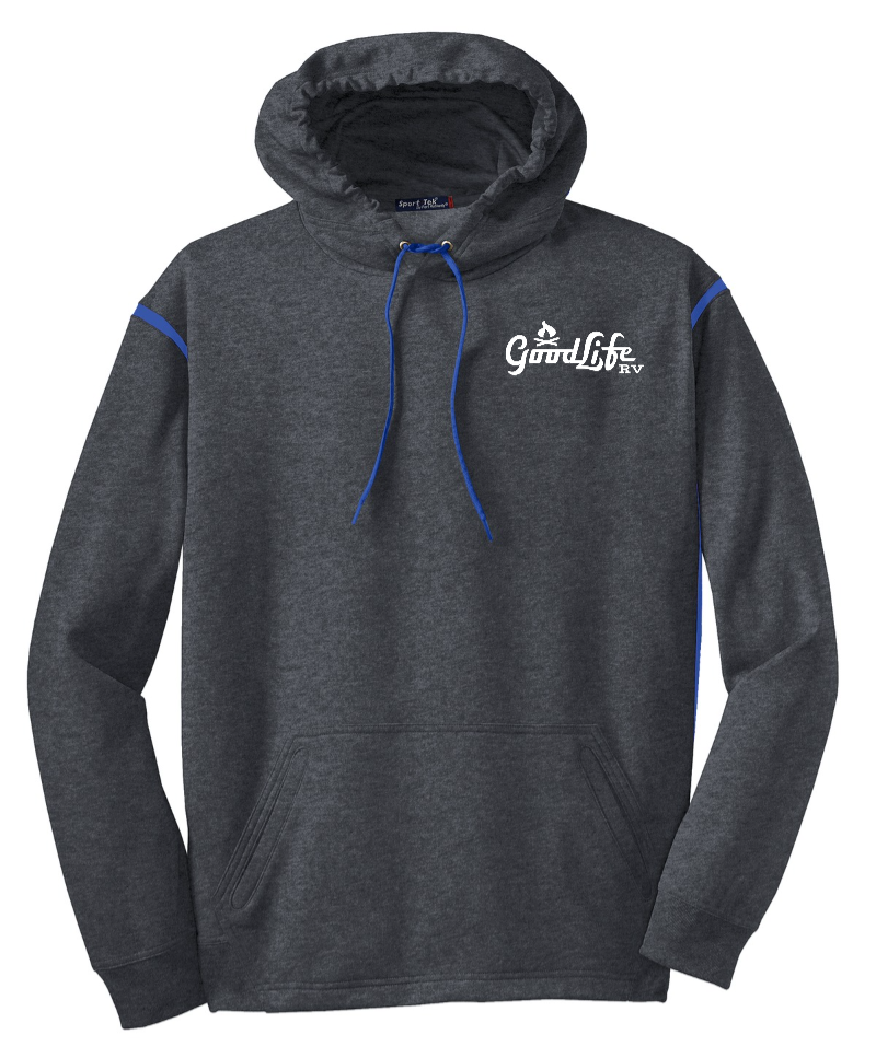Sport-Tek® Tech Fleece Colorblock Hooded Sweatshirt - F246 - EMB