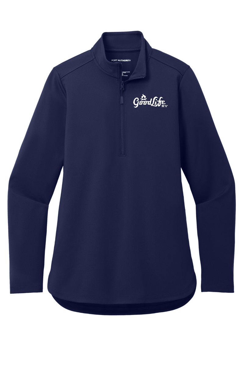 Port Authority Women's C-FREE Double Knit 1/4-Zip - LK880 - EMB