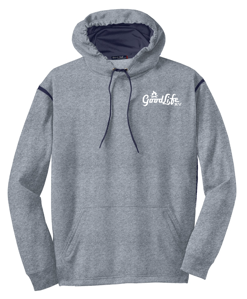 Sport-Tek® Tech Fleece Colorblock Hooded Sweatshirt - F246 - EMB