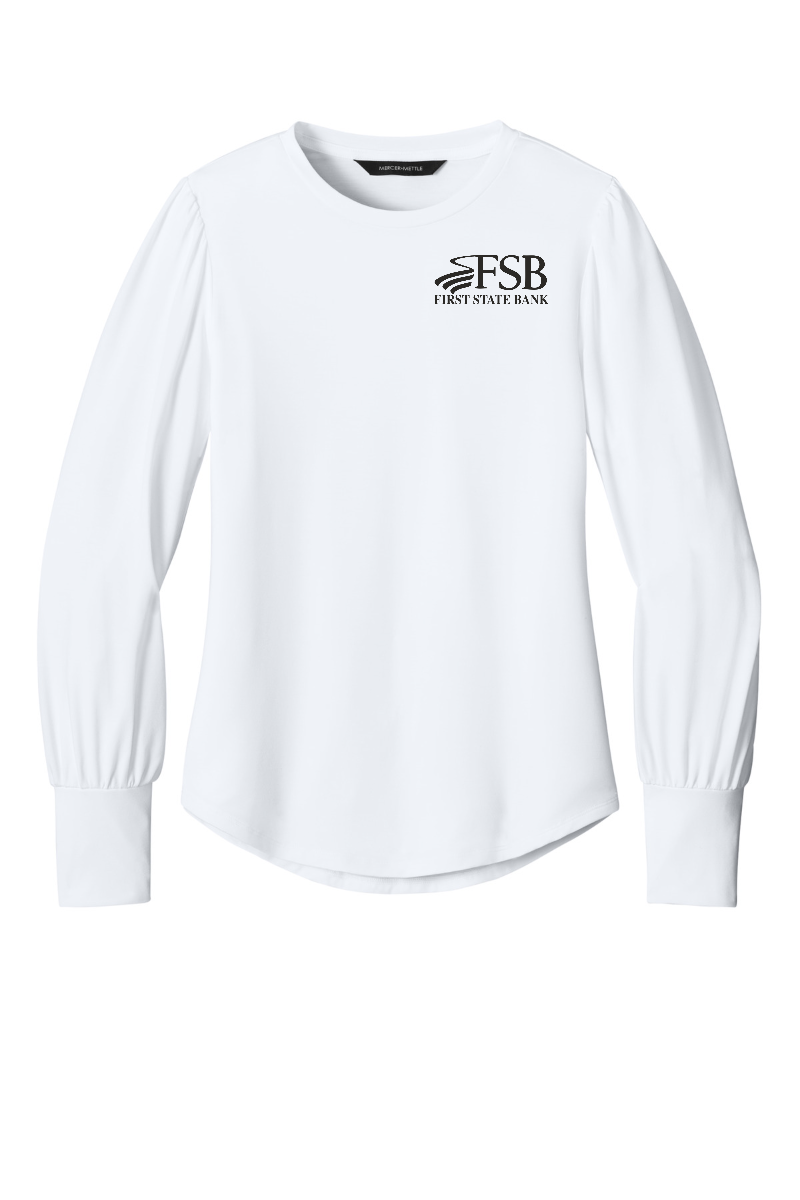 Mercer+Mettle® Women’s Stretch Jersey Long Sleeve Blouson Top - MM1019 - FSB