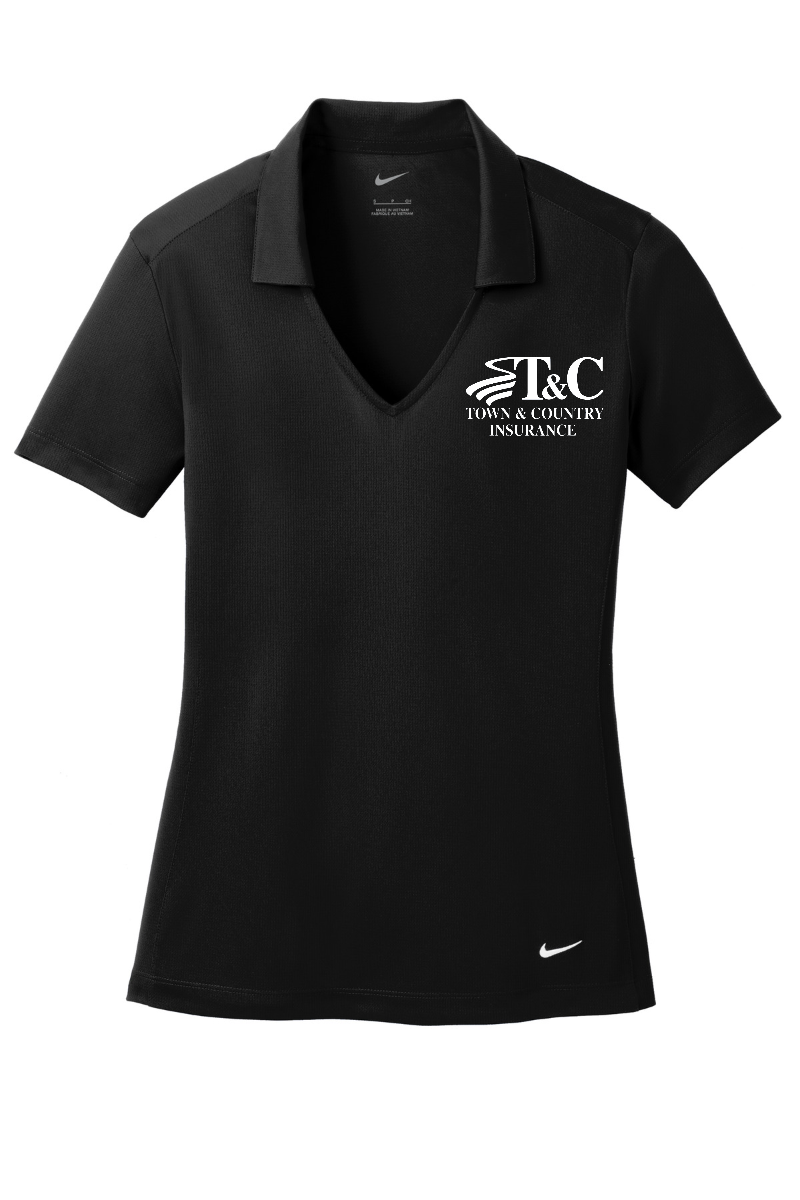 Extended Sizes - Nike Golf Ladies Dri-FIT Vertical Mesh Polo - 637165 - T&C