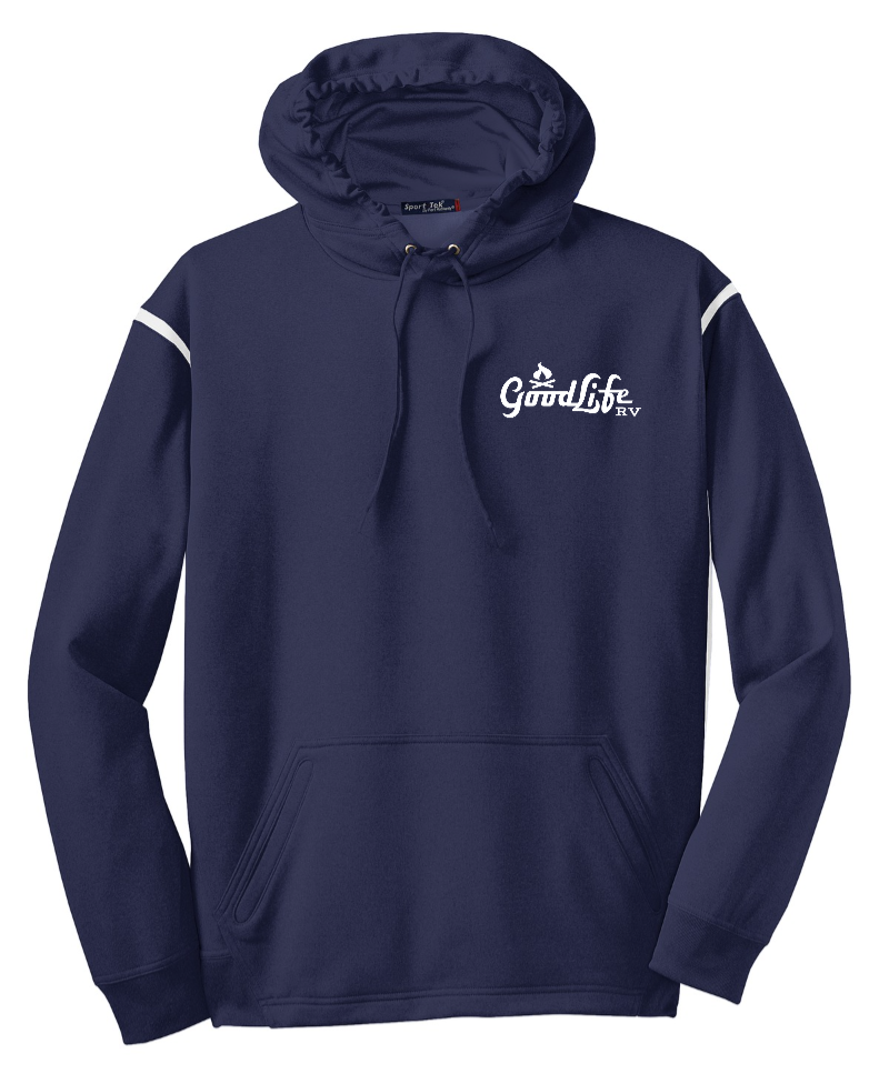 Sport-Tek® Tech Fleece Colorblock Hooded Sweatshirt - F246 - EMB