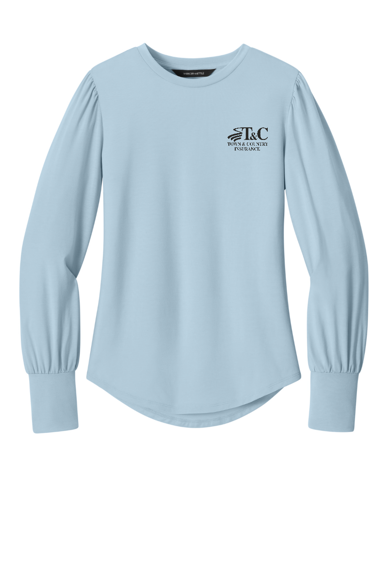 Mercer+Mettle® Women’s Stretch Jersey Long Sleeve Blouson Top - MM1019 - T&C