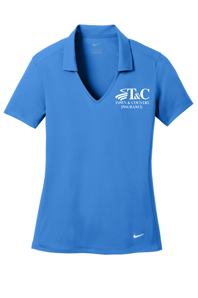 Extended Sizes - Nike Golf Ladies Dri-FIT Vertical Mesh Polo - 637165 - T&C