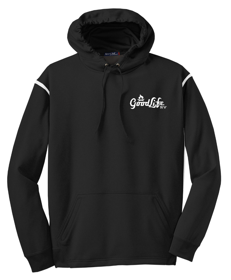 Sport-Tek® Tech Fleece Colorblock Hooded Sweatshirt - F246 - EMB