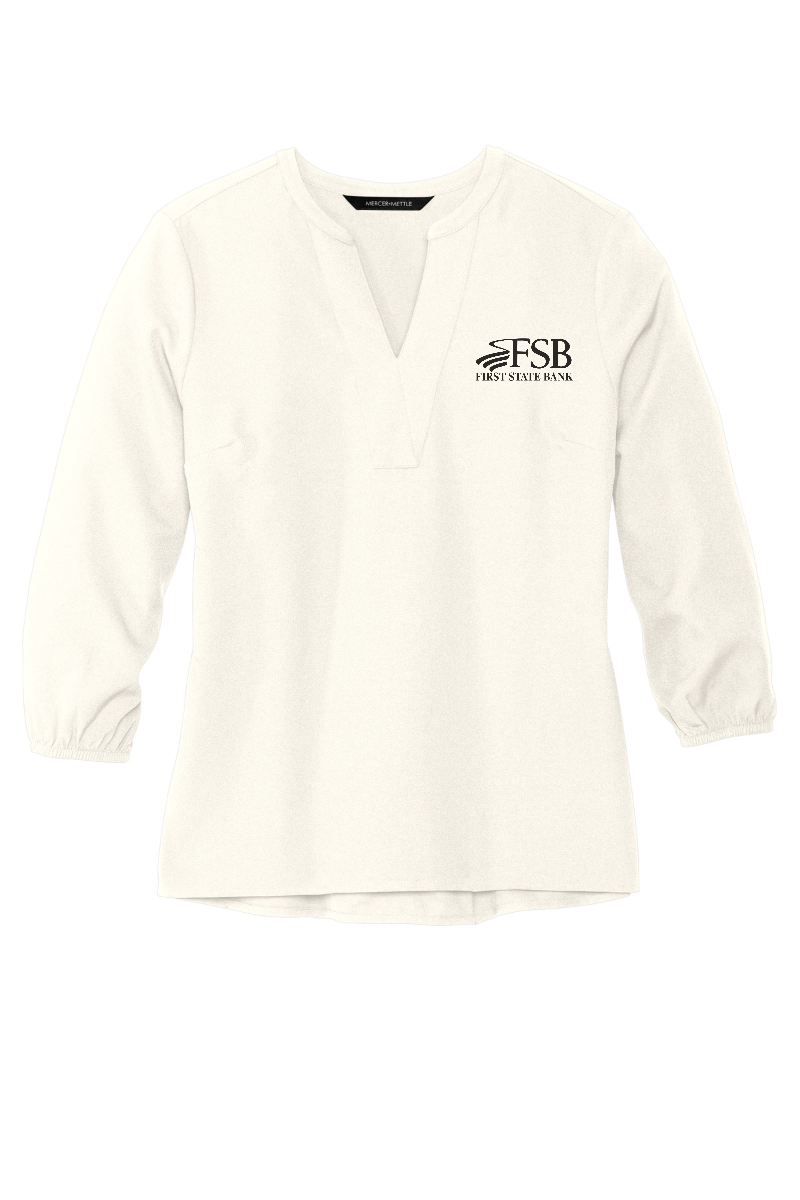 Mercer+Mettle® Women's Stretch Crepe 3/4-Sleeve Blouse - MM2011 - FSB