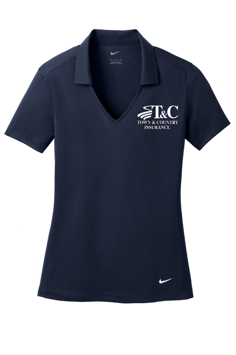 Extended Sizes - Nike Golf Ladies Dri-FIT Vertical Mesh Polo - 637165 - T&C