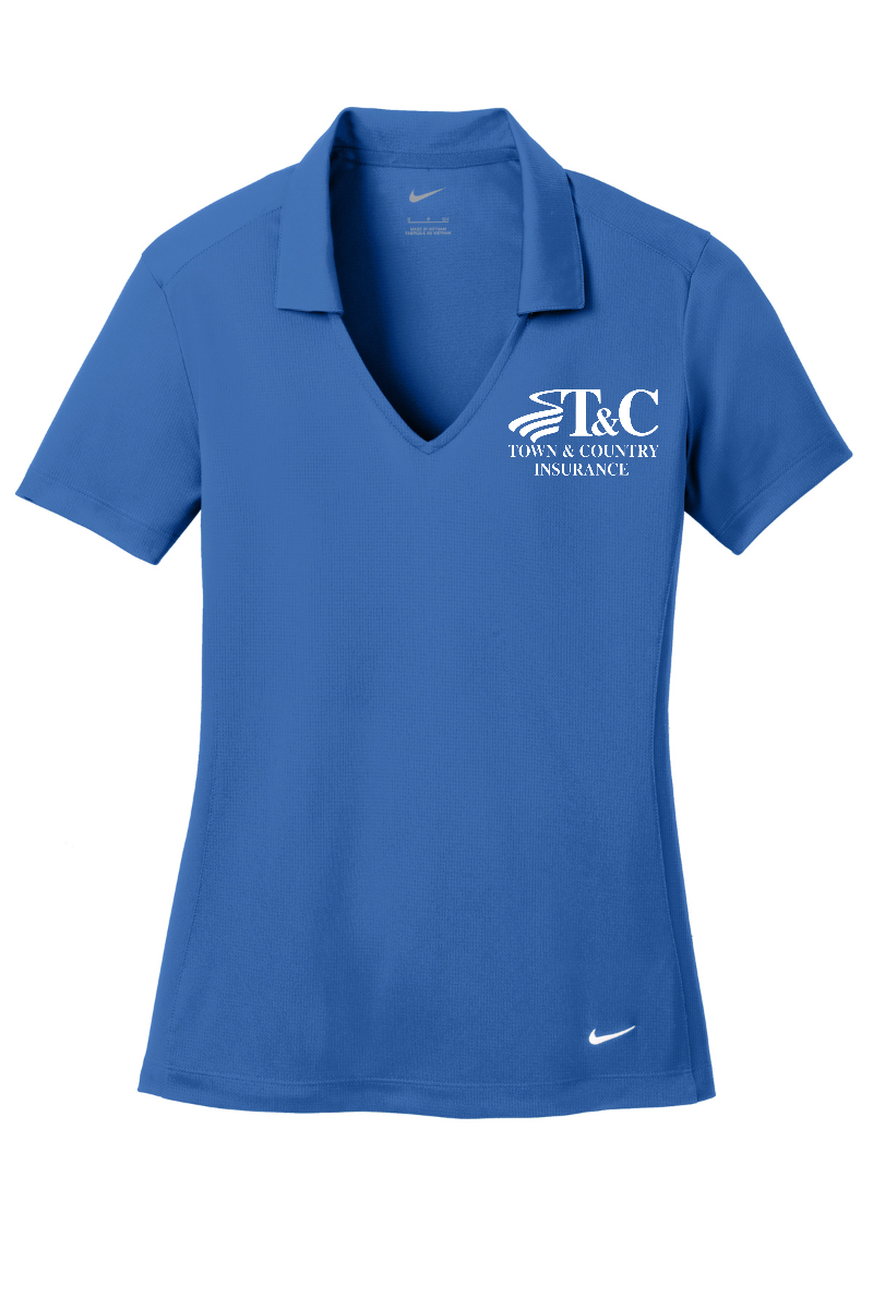 Extended Sizes - Nike Golf Ladies Dri-FIT Vertical Mesh Polo - 637165 - T&C