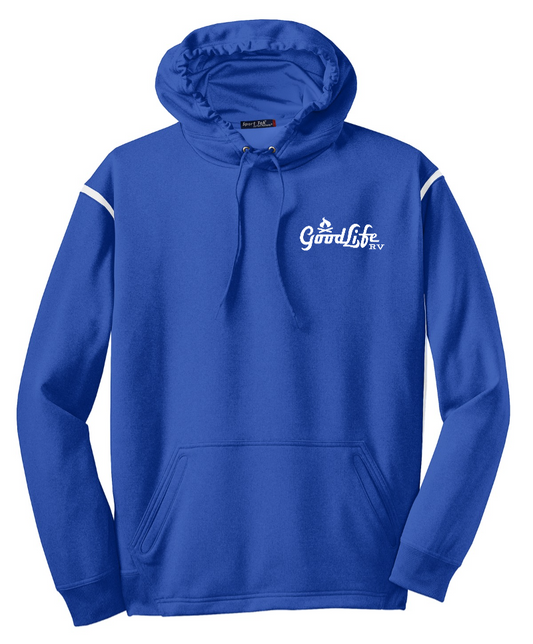 Sport-Tek® Tech Fleece Colorblock Hooded Sweatshirt - F246 - EMB