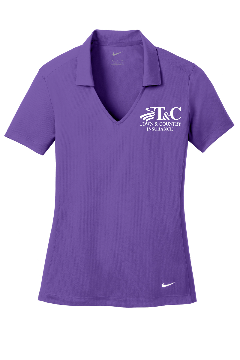 Extended Sizes - Nike Golf Ladies Dri-FIT Vertical Mesh Polo - 637165 - T&C