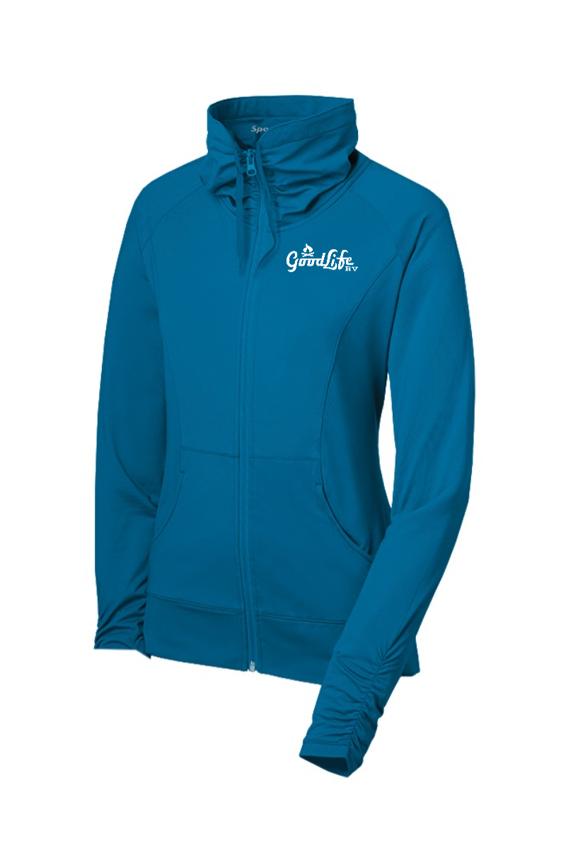 Sport-Tek® Women's Sport-Wick® Stretch Full-Zip Jacket - LST852 - EMB