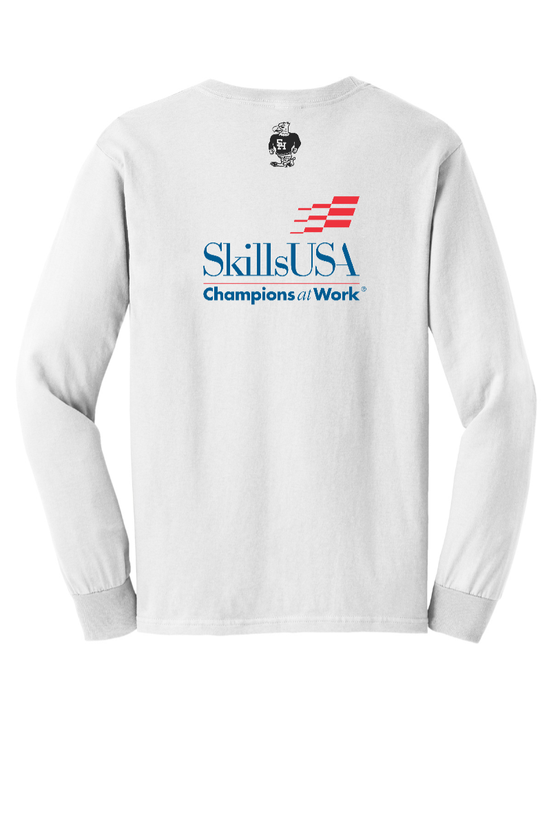 Gildan® Ultra Cotton® 100% US Cotton Long Sleeve T-Shirt - G2400 - Skills USA - DTF