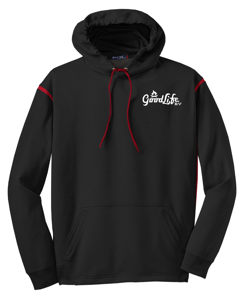 Sport-Tek® Tech Fleece Colorblock Hooded Sweatshirt - F246 - EMB