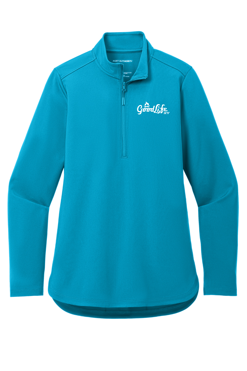 Port Authority Women's C-FREE Double Knit 1/4-Zip - LK880 - EMB