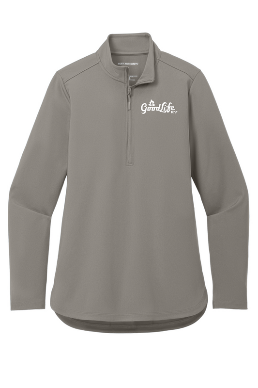 Port Authority Women's C-FREE Double Knit 1/4-Zip - LK880 - EMB