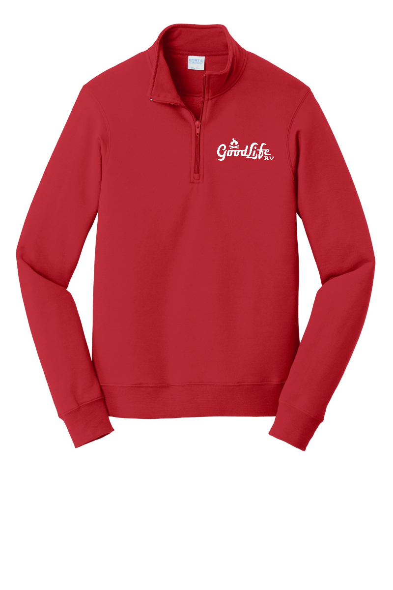Port & Company® Fan Favorite™ Fleece 1/4-Zip Pullover Sweatshirt - PC850Q - EMB